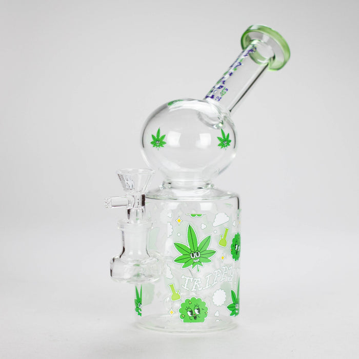 Haze | 8″ Trippy Bubble Dab Rig – Green (Mini-J) | Jupiter Grass