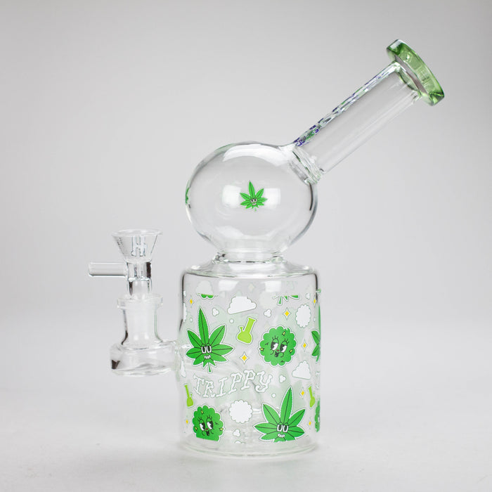 Haze | 8″ Trippy Bubble Dab Rig – Green (Mini-J) | Jupiter Grass