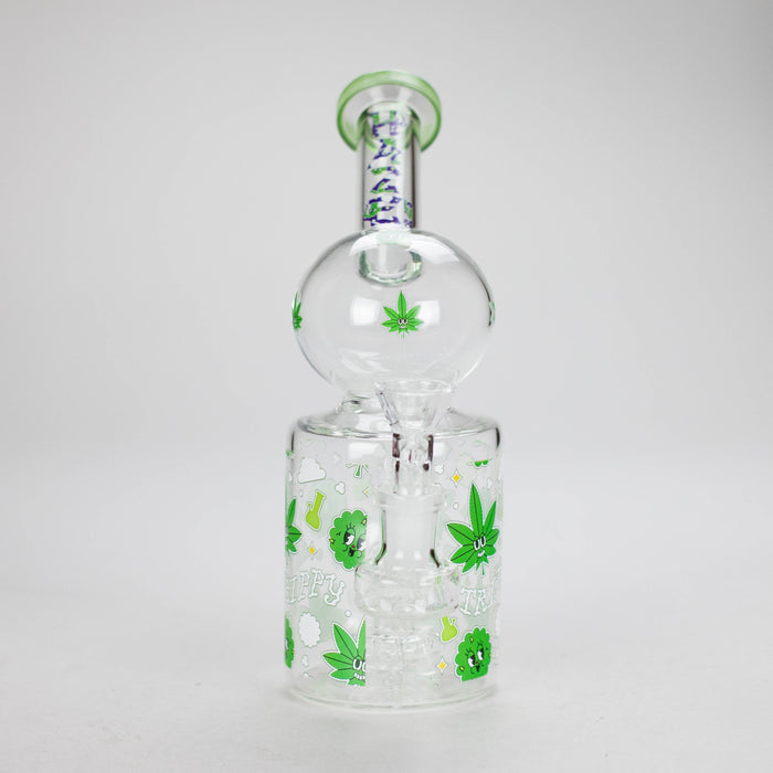 Haze | 8″ Trippy Bubble Dab Rig – Green (Mini-J) | Jupiter Grass