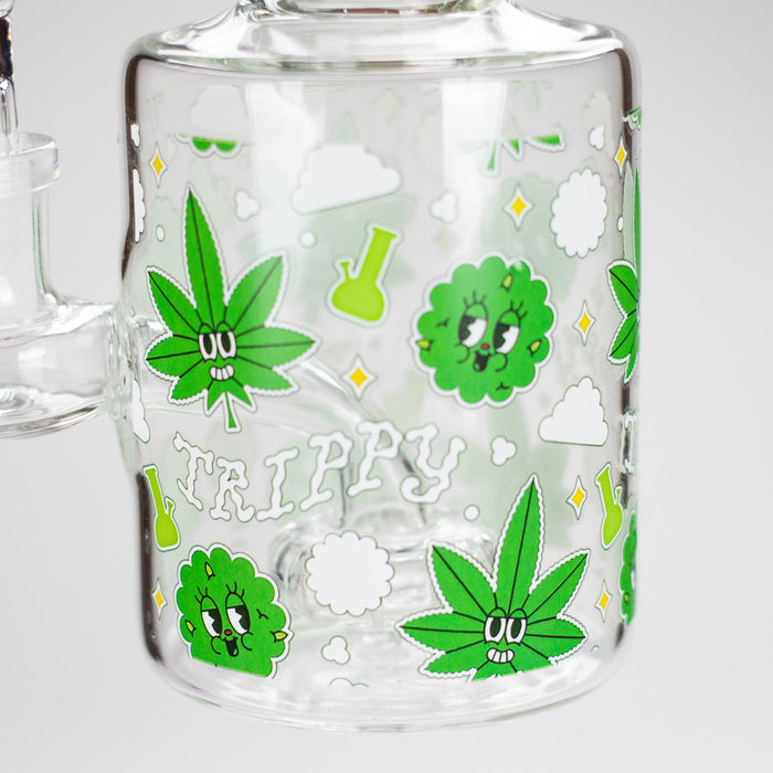 Haze | 8″ Trippy Bubble Dab Rig – Green (Mini-J) | Jupiter Grass