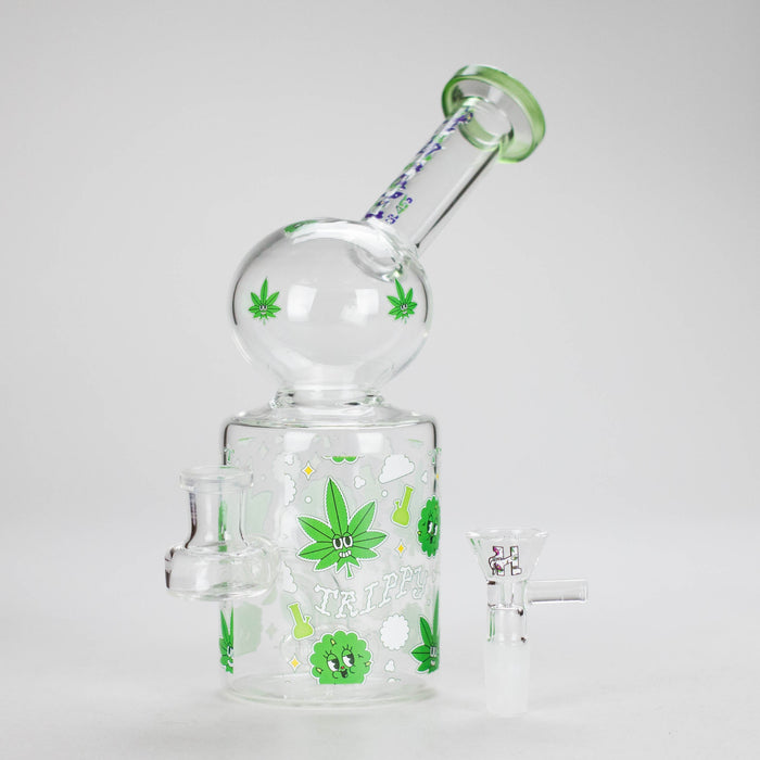 Haze | 8″ Trippy Bubble Dab Rig – Green (Mini-J) | Jupiter Grass