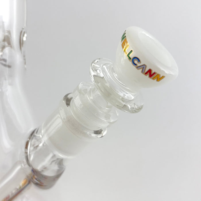 Wellcann | 17" Thickened Base Psychedelic Beaker Glass Bong | Jupiter Grass