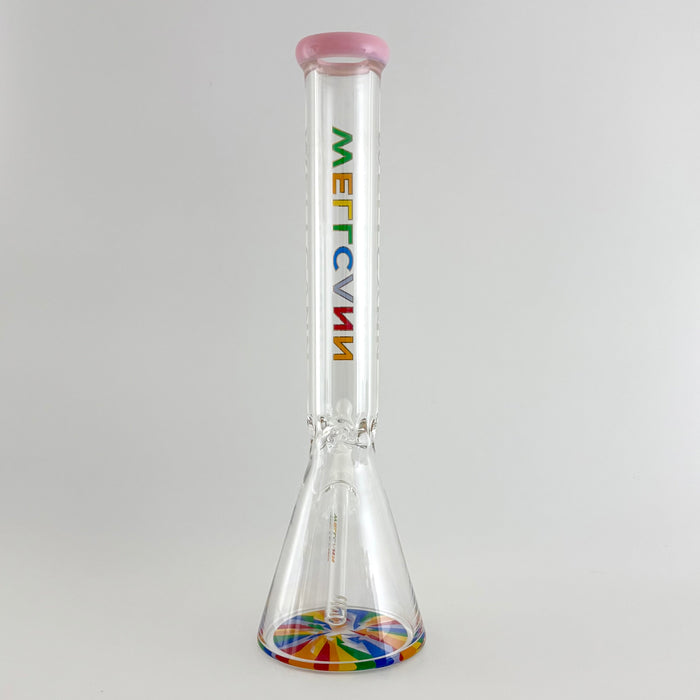 Wellcann | 17" Thickened Base Psychedelic Beaker Glass Bong | Jupiter Grass