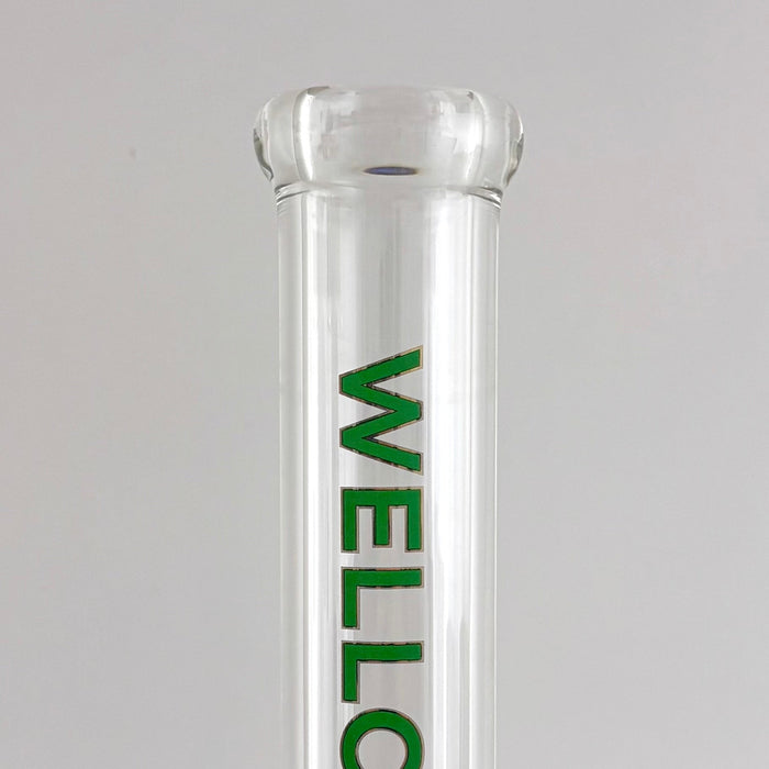 Wellcann | 17" Thickened Base Chrome Beaker Glass Bong | Jupiter Grass