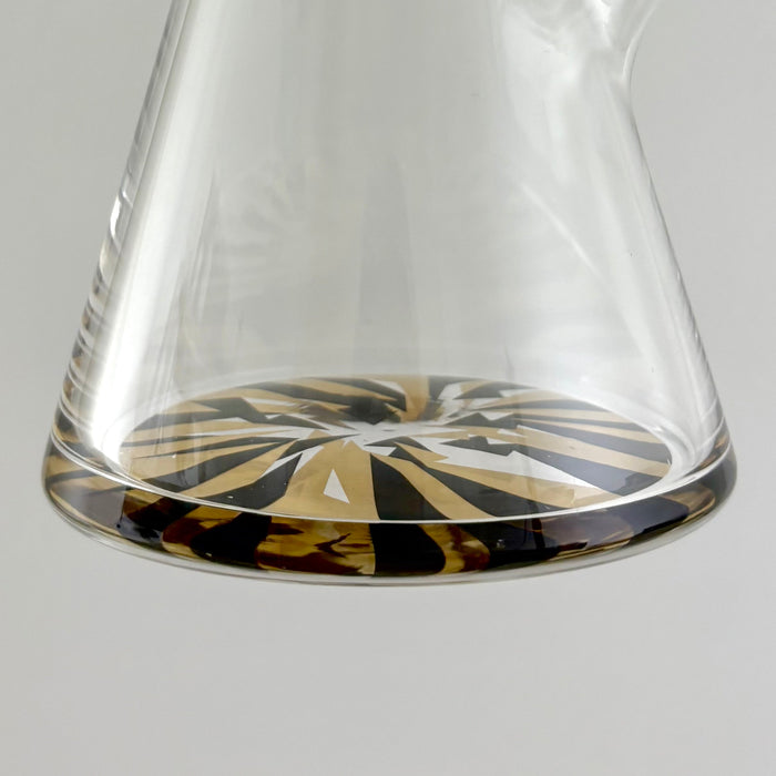 Wellcann | 17" Thickened Base Chrome Beaker Glass Bong | Jupiter Grass