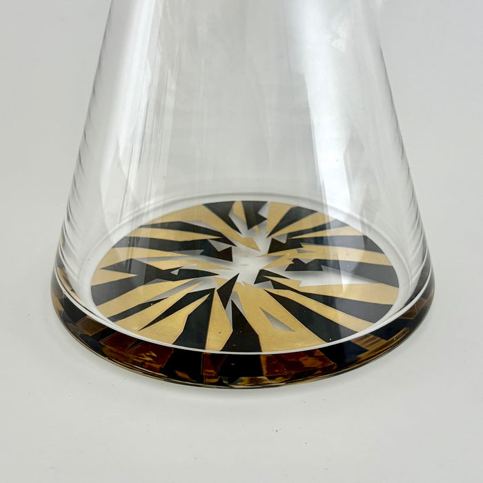 Wellcann | 17" Thickened Base Chrome Beaker Glass Bong | Jupiter Grass