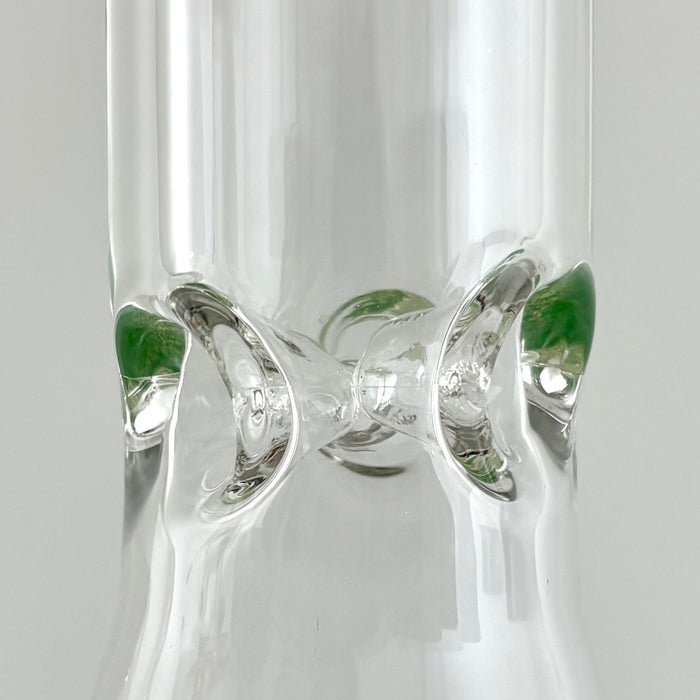 Wellcann | 17" Thickened Base Chrome Beaker Glass Bong | Jupiter Grass