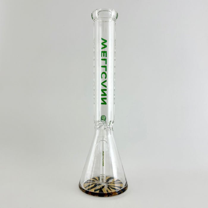Wellcann | 17" Thickened Base Chrome Beaker Glass Bong | Jupiter Grass