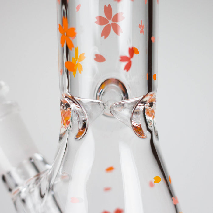 10" Cherry Blossom Glass Beaker Bong – 14mm Bowl Joint | Jupiter Grass