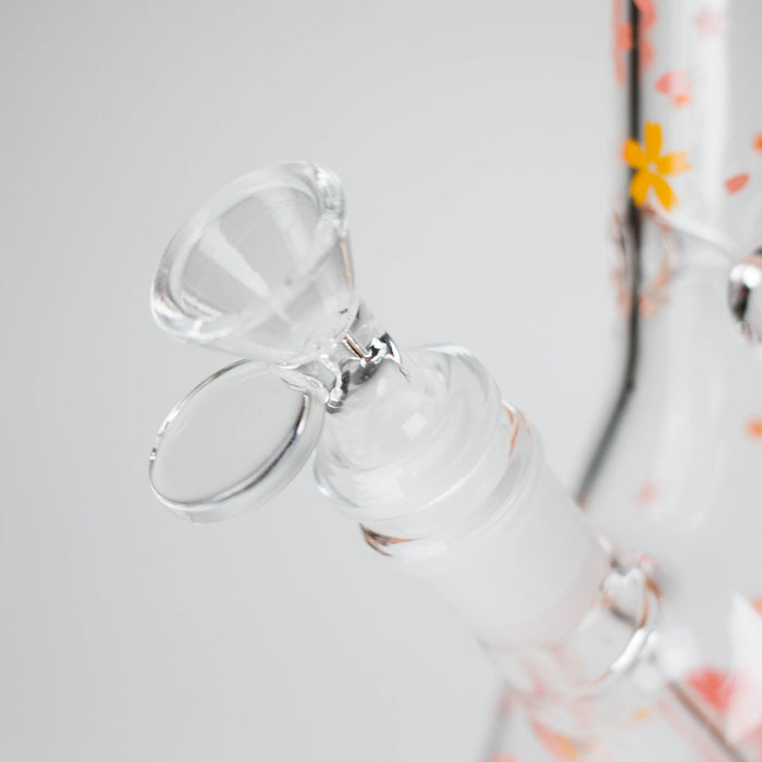 10" Cherry Blossom Glass Beaker Bong – 14mm Bowl Joint | Jupiter Grass