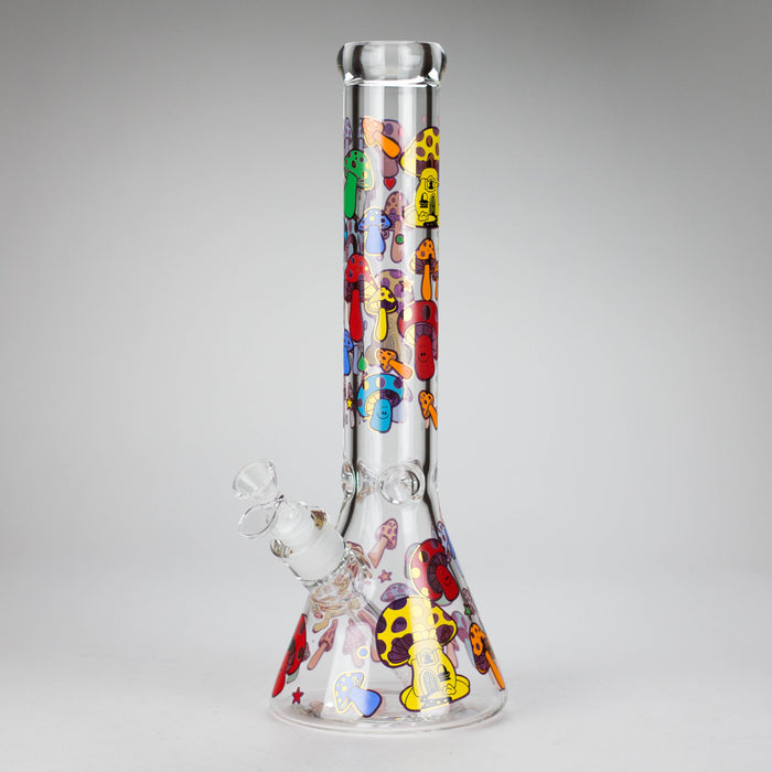 Z14" Mushroom Design Glass Bong – 7mm Thick with Ice Catcher | Jupiter Grass
