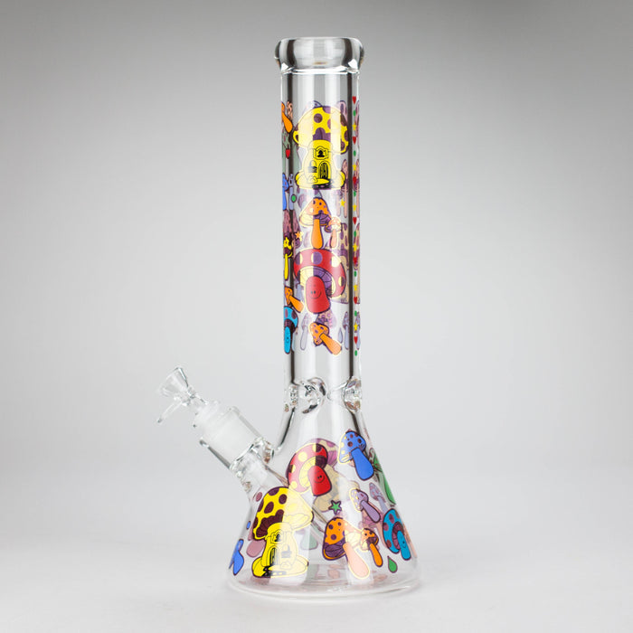Z14" Mushroom Design Glass Bong – 7mm Thick with Ice Catcher | Jupiter Grass