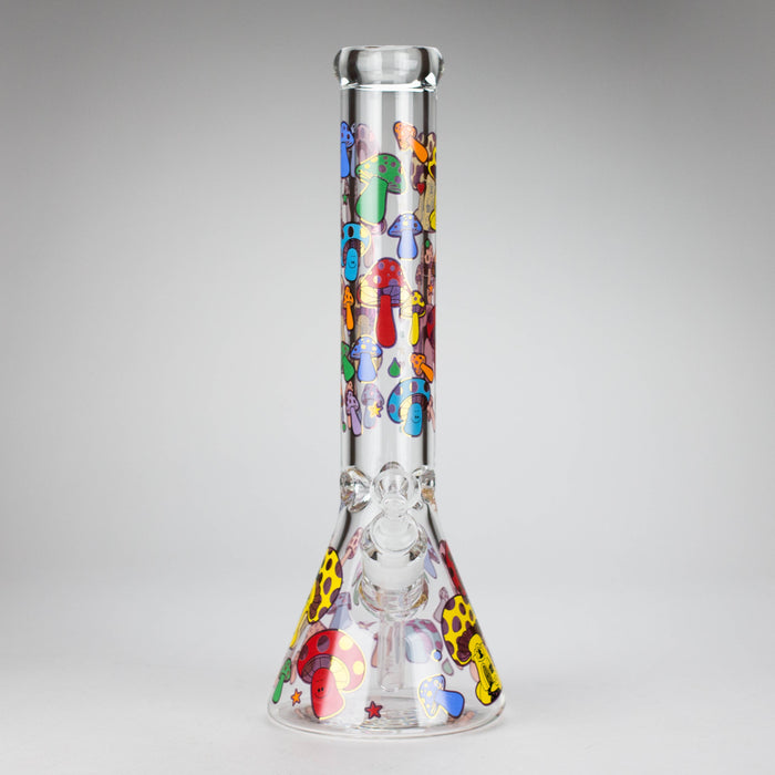 Z14" Mushroom Design Glass Bong – 7mm Thick with Ice Catcher | Jupiter Grass
