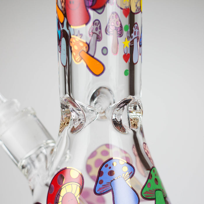 Z14" Mushroom Design Glass Bong – 7mm Thick with Ice Catcher | Jupiter Grass