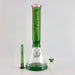 Wellcann | 14" Thickened Base Geometric Gold Beaker Glass Bong-Green | Jupiter Grass
