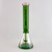 Wellcann | 14" Thickened Base Geometric Gold Beaker Glass Bong-Green | Jupiter Grass