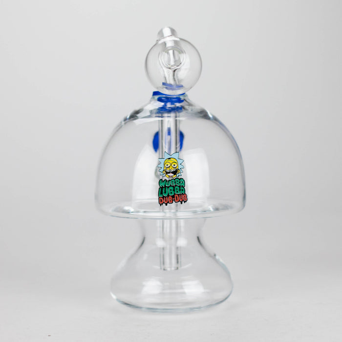 6" Mushroom Mix Sticker Glass Oil Burner Pipe Unique Borosilicate Dome Design