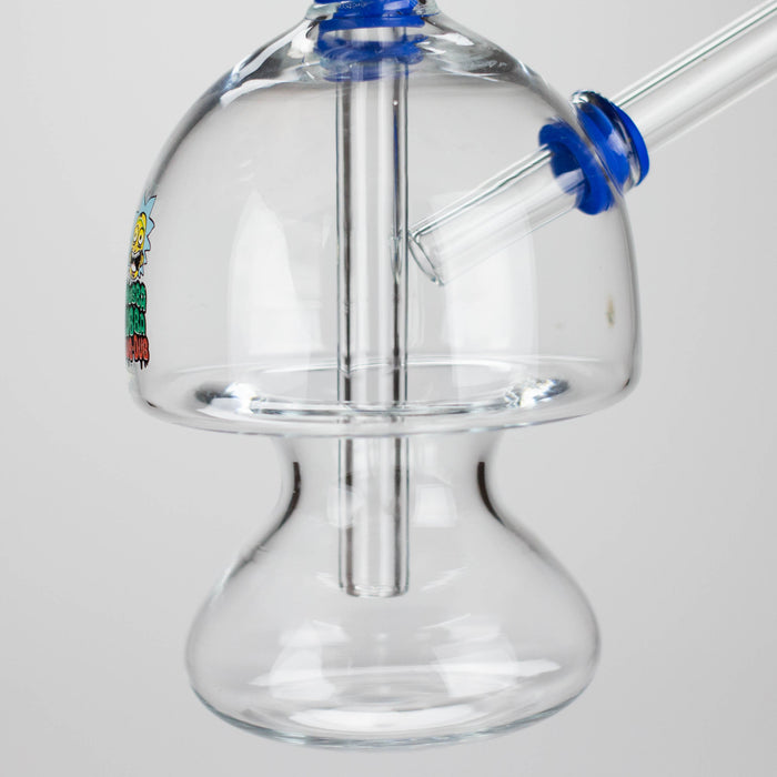 6" Mushroom Mix Sticker Glass Oil Burner Pipe Unique Borosilicate Dome Design