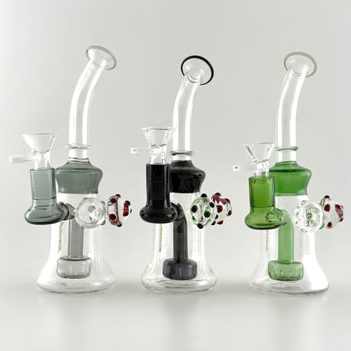 Dank | 8" Mushroom Pendent Glass Bong | Jupiter Grass