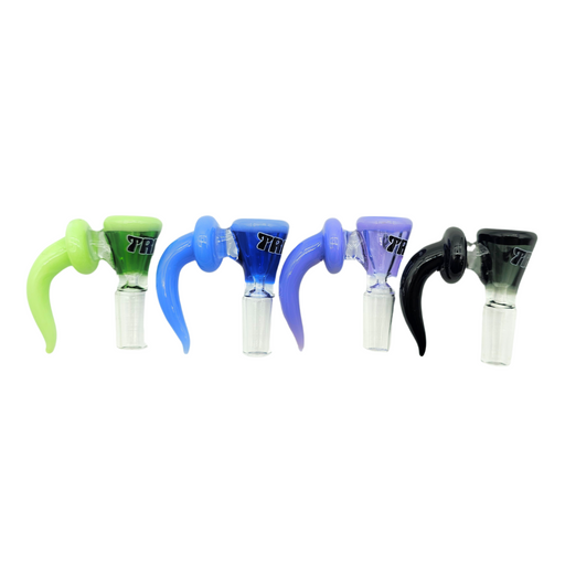 Trippy Glass Bong Bowl With Solid Color Horn - Assorted Colours | Jupiter Grass