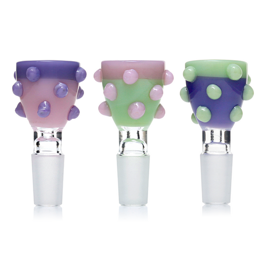 Trippy Glass Bong Bowl With Polka Dot - Assorted Colors | Jupiter Grass