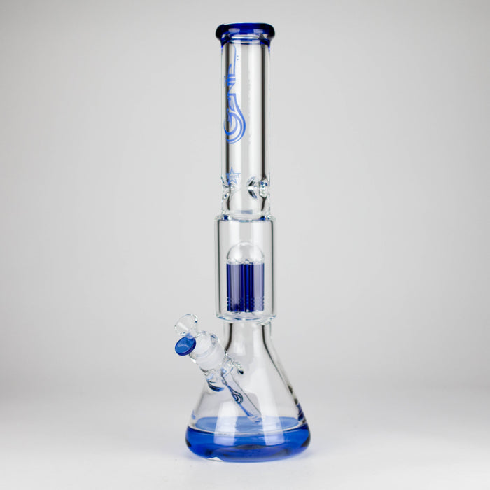 Genie | 17.5" 10-Arm 9mm Colored Bottom Glass Bong [GE4180] | Jupiter Grass