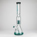 Genie | 17.5" 10-Arm 9mm Colored Bottom Glass Bong [GE4180] | Jupiter Grass