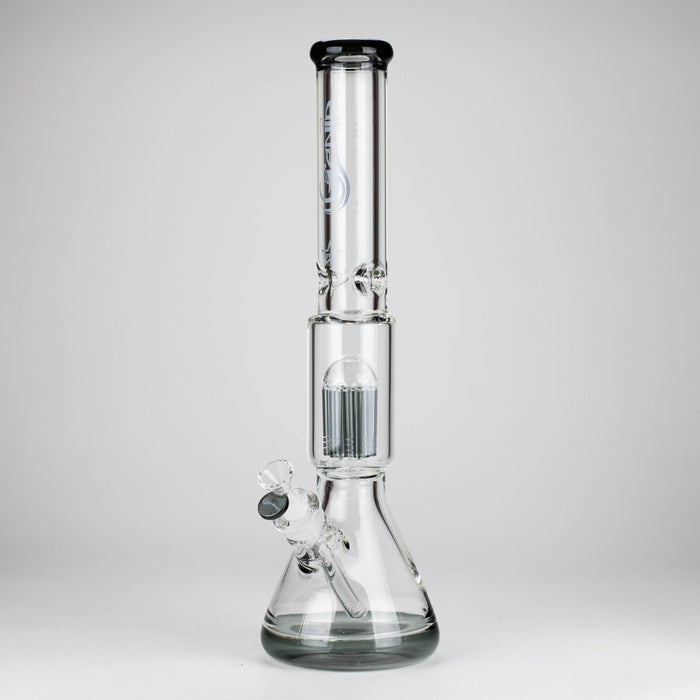 Genie | 17.5" 10-Arm 9mm Colored Bottom Glass Bong [GE4180] | Jupiter Grass