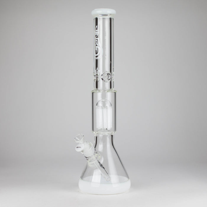 Genie | 17.5" 10-Arm 9mm Colored Bottom Glass Bong [GE4180] | Jupiter Grass