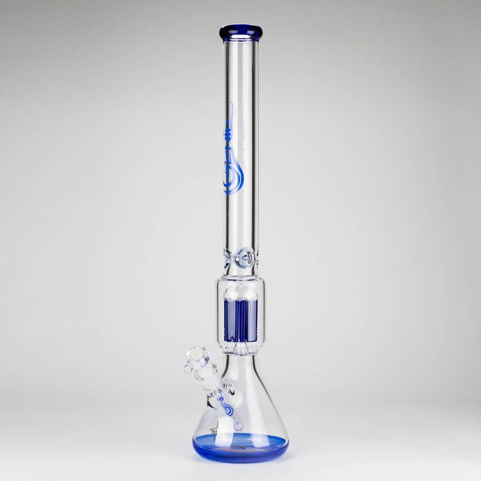 Genie | 24" 12-Arm 9mm Colored Bottom Glass Water Bong [F7-004-1] | Jupiter Grass
