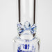 Genie | 24" 12-Arm 9mm Colored Bottom Glass Water Bong [F7-004-1] | Jupiter Grass