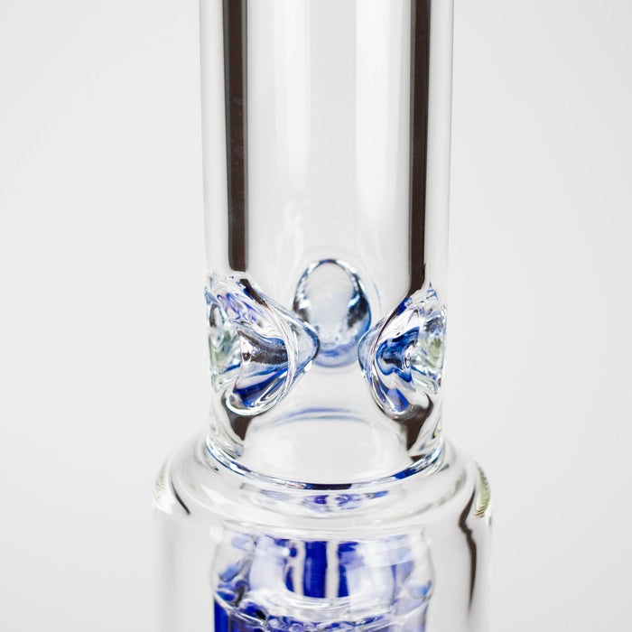 Genie | 24" 12-Arm 9mm Colored Bottom Glass Water Bong [F7-004-1] | Jupiter Grass