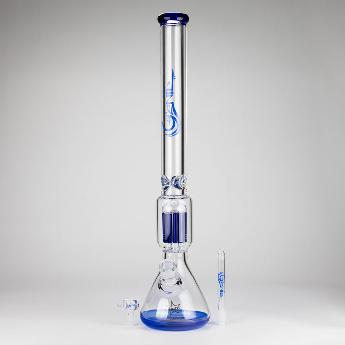 Genie | 24" 12-Arm 9mm Colored Bottom Glass Water Bong [F7-004-1] | Jupiter Grass