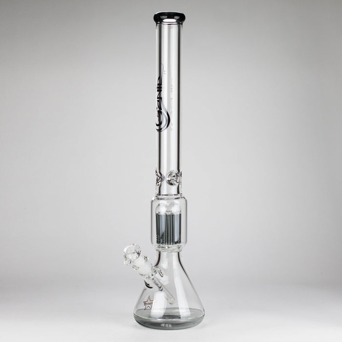Genie | 24" 12-Arm 9mm Colored Bottom Glass Water Bong [F7-004-1] | Jupiter Grass