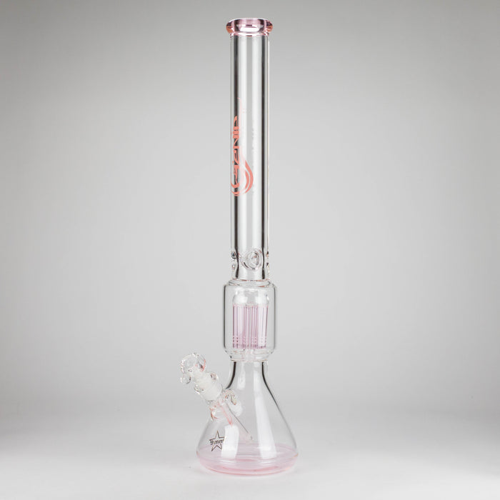 Genie | 24" 12-Arm 9mm Colored Bottom Glass Water Bong [F7-004-1] | Jupiter Grass