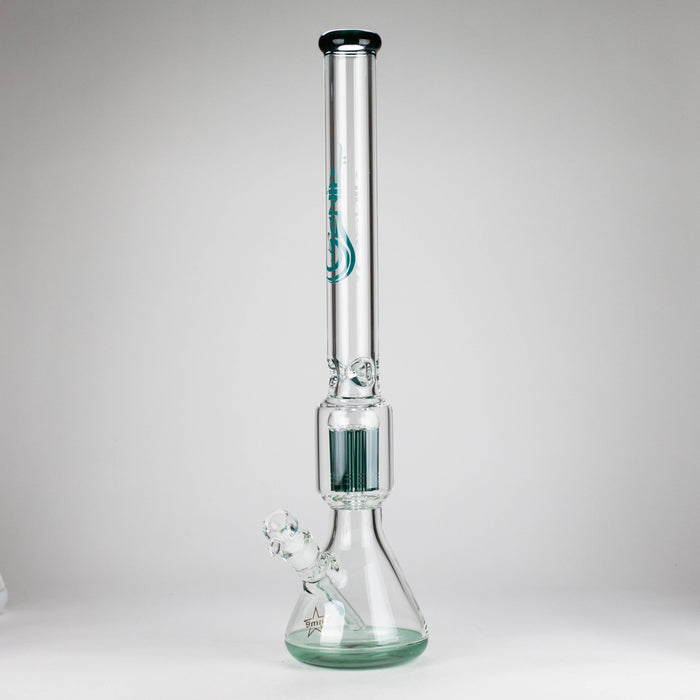 Genie | 24" 12-Arm 9mm Colored Bottom Glass Water Bong [F7-004-1] | Jupiter Grass