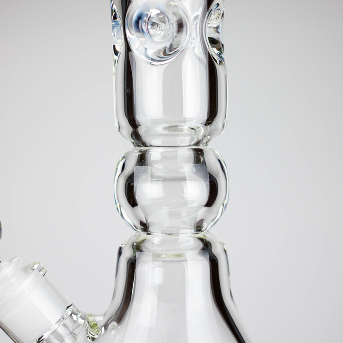 Genie | 19.5" 9mm Curved Shaft Glass Beaker Bong [F7-002-1] | Jupiter Grass