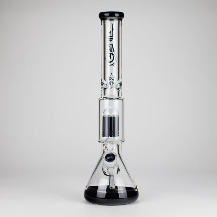 Genie | 17.5" 10-Arm 9mm Colored Bottom Glass Bong [GE4180] | Jupiter Grass
