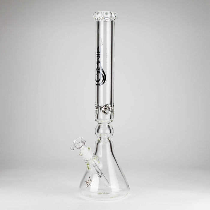 Genie | 19.5" 9mm Curved Shaft Glass Beaker Bong [F7-002-1] | Jupiter Grass