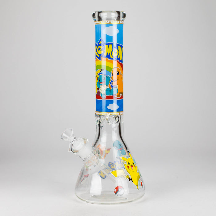 14" PK Cartoon Glow In The Dark 9mm Glass Bong [PIP863] | Jupiter Grass