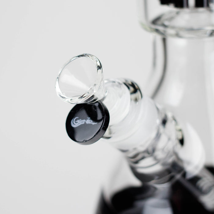 Genie | 17.5" 10-Arm 9mm Colored Bottom Glass Bong [GE4180] | Jupiter Grass