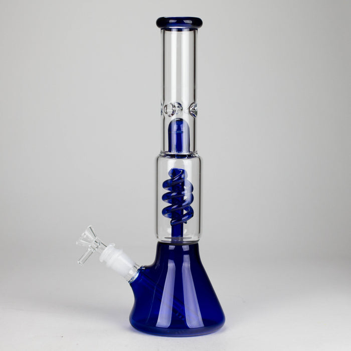 13" Color Accented Glass Water Bong with Coil Percolator & Splash Guard | Jupiter Grass