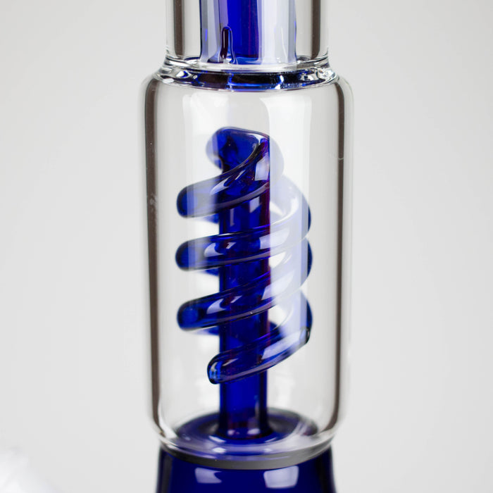 13" Color Accented Glass Water Bong with Coil Percolator & Splash Guard | Jupiter Grass