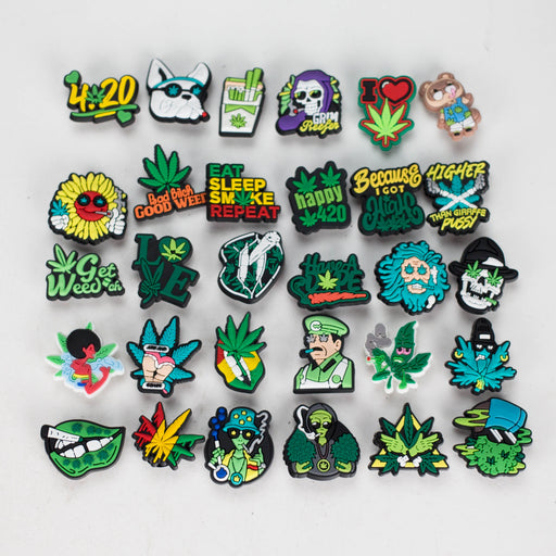 Crossory | Weed Crocs Charms Pack of 30 – Fun Shoe Accessories | Jupiter Grass