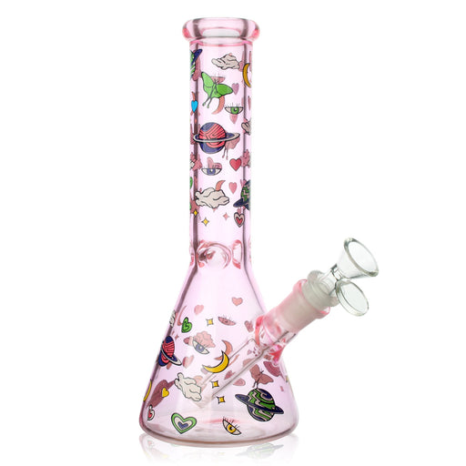 10" 5mm Milkyway Glass Beaker Bong - 4 Assorted Colours | Jupiter Grass