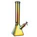Fortune | Electroplated 14" 7mm Pyramid Base Glass Beaker Bong | Jupiter Grass