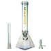 Fortune | Electroplated 14" 7mm Pyramid Base Glass Beaker Bong | Jupiter Grass