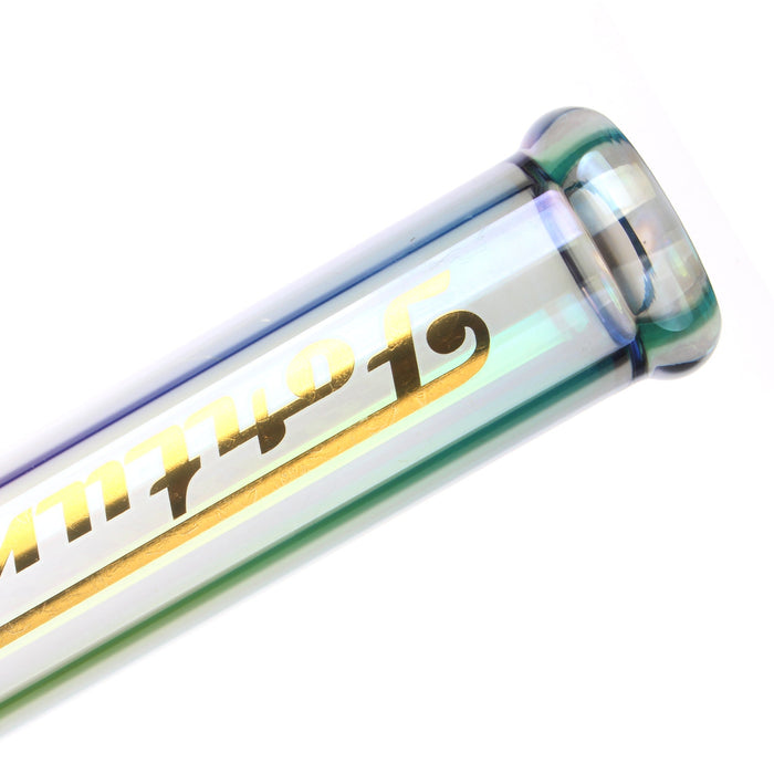 Fortune | Electroplated 14" 7mm Pyramid Base Glass Beaker Bong | Jupiter Grass