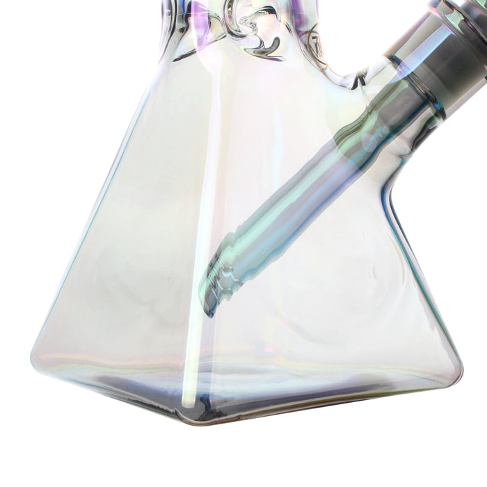 Fortune | Electroplated 14" 7mm Pyramid Base Glass Beaker Bong | Jupiter Grass