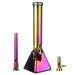Fortune | Electroplated 14" 7mm Pyramid Base Glass Beaker Bong | Jupiter Grass